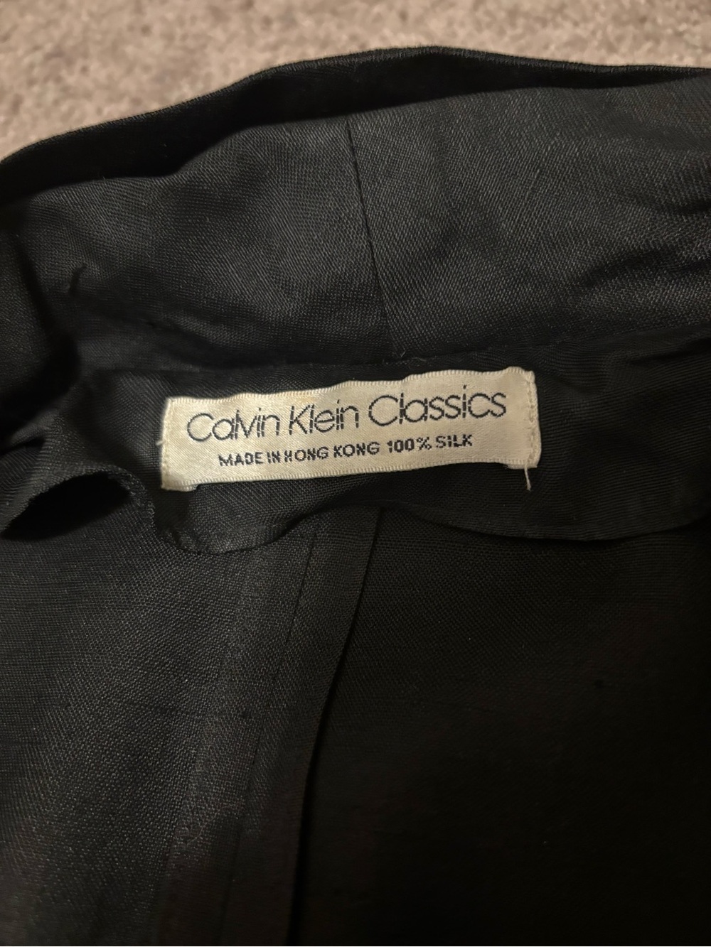 🎁Calvin Klein Classic Black Long-Sleeve Draped Neck Dress - Picture 4 of 5